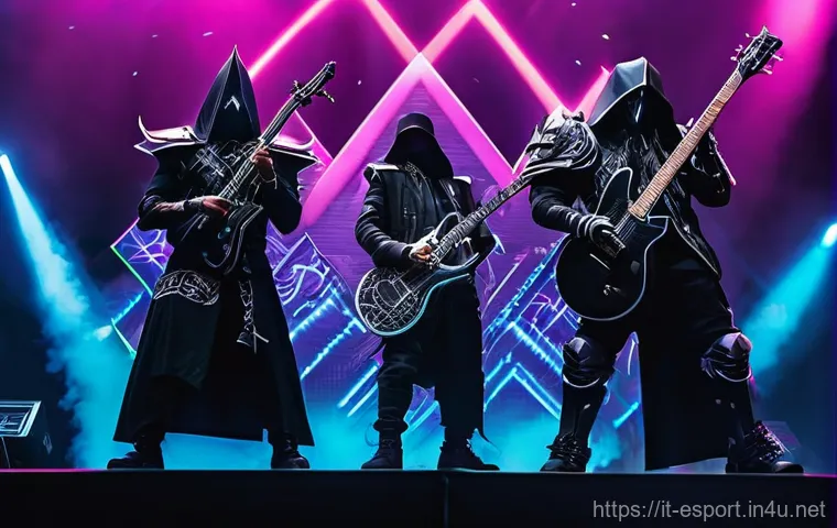 리그 오브 레전드 테마 음악 - **K/DA: Pop/Stars Global Phenomenon** An electrifying, high-energy image of the virtual pop grou...