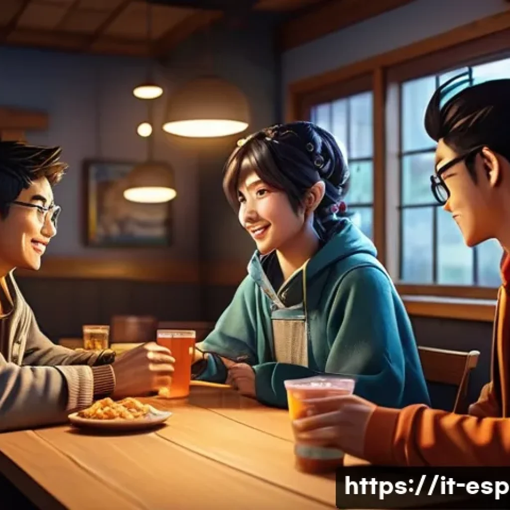 롤 커뮤니티 주요 게시판 - An atmospheric illustration of a diverse group of League of Legends players gathered in a cozy, warm...