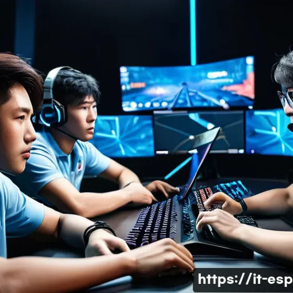 배틀그라운드 e스포츠 팀 순위 - A dynamic esports team scene featuring five professional PUBG players in modern gaming attire with s...
