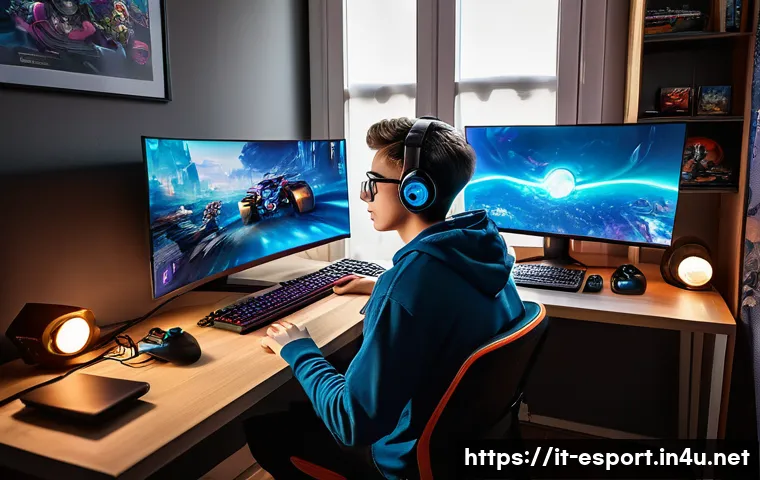 페이커 본명과 프로필 - A focused teenage esports player sitting at a sleek gaming desk in a modern Italian bedroom, wearing...