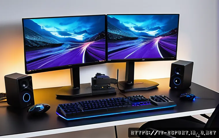 롤 클라이언트 문제 해결법 - A modern home gaming setup focused on network optimization: a sleek gaming PC with multiple Ethernet...