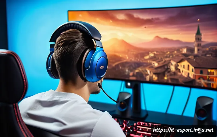 LOL 경기 리뷰 영상 편집 - A dynamic esports commentator setup in a modern Italian streaming room, featuring a young adult wear...